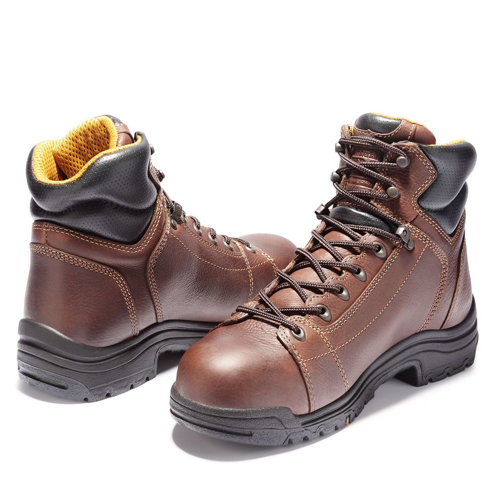 Botas de Trabajo Masculino - Timberland Pro® Titan® 6\" Lace Alloy Toe - VUHWO1453 - Marrom